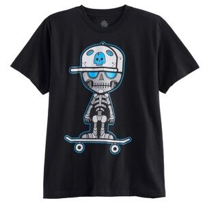 Grow In Dark Skully Tee Size Large Black K1